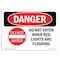 Signmission Safety Sign, OSHA Danger, 7" Height, 10" Width, Do Not Enter When Red, Landscape OS-DS-D-710-L-2178 - alternate 1